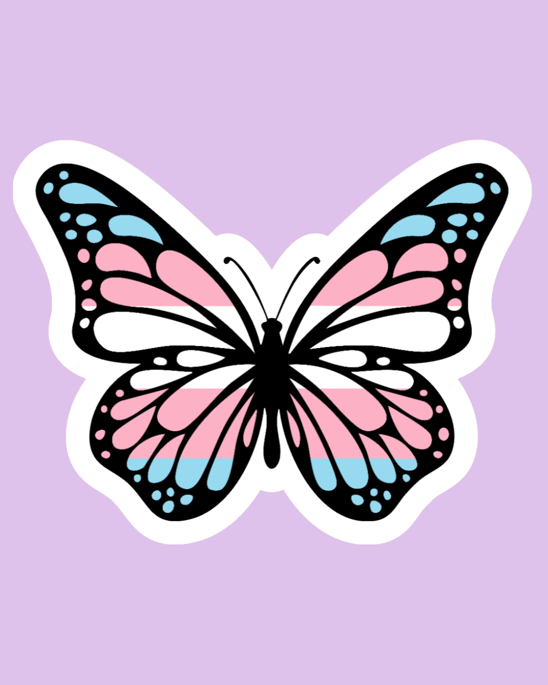 Trans Butterfly Sticker