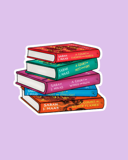 ACOTAR book stack sticker