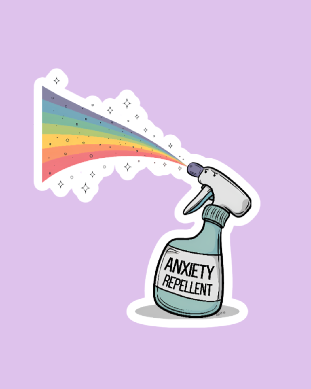 "Anxiety Repellent" Sticker