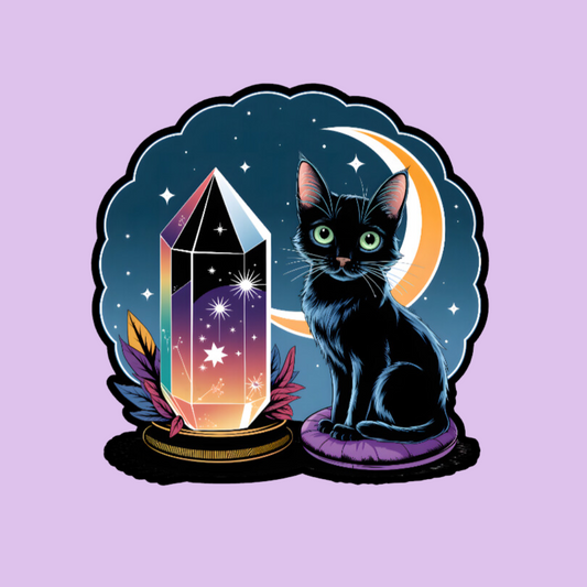 " Magic Black Cat" Sticker