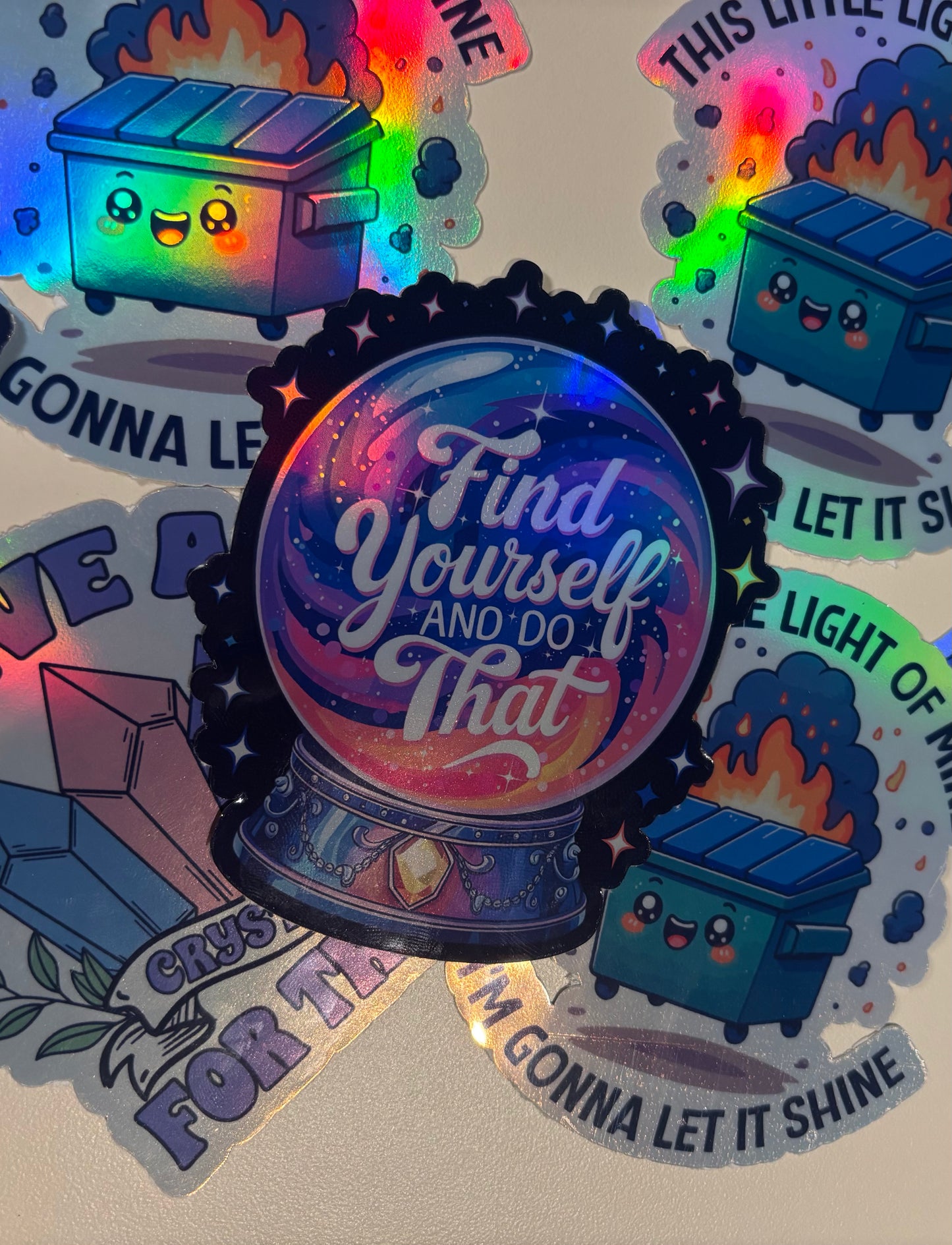 Crystal Ball "Find Yourself and Do That" Vinyl Sticker